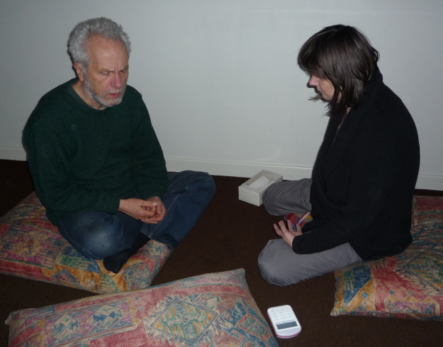 Two people co-counselling